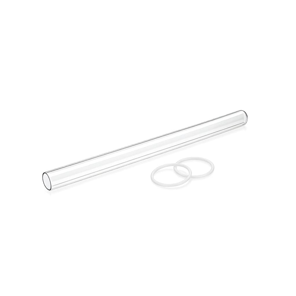 Quartz sleeve for a 55 watt UV steriliser with two O-rings
