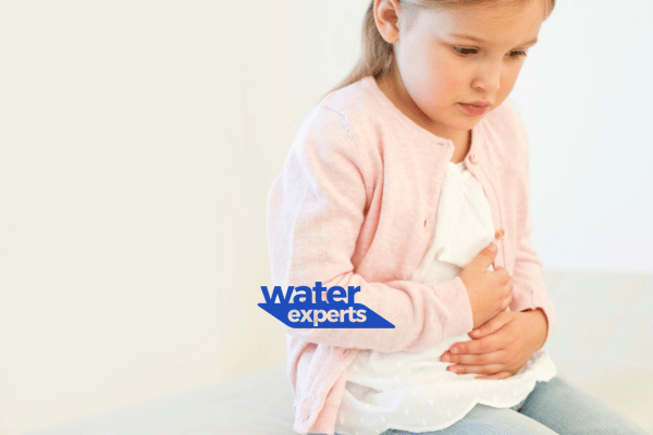 Child with a sore tummy